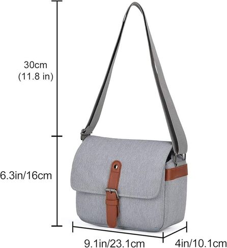 حافظة حقيبة كتف للكاميرا صغيرة الحجم من كادن متوافقة مع كاميرات نيكون وكانون وسوني SLR/DSLR عديمة المرآة والعدسات المقاومة للماء باللون الرمادي in Kuwait