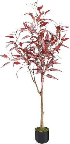 Melli Welli Artificial Rubber Tree 4FT Tall Fake Rubber Plant Faux Floor Plants Fake Tree in Pot Ficus Tree for Home Decor Indoor Outdoor Living Room Office Store in Kuwait