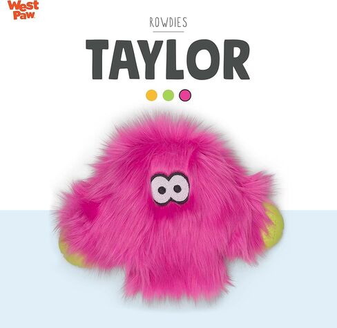 WEST PAW Rowdies Durable Plush Dog Toy with HardyTex and Zogoflex Chew Zones, Taylor, Lime in Kuwait