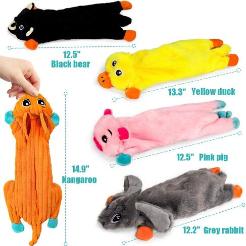 No Stuffing Dog Toys, 5 Pack Dog Squeaky Toys Durable Dog Chew Toy Set for Puppy Small Medium Large Dog in Kuwait