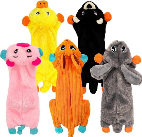 No Stuffing Dog Toys, 5 Pack Dog Squeaky Toys Durable Dog Chew Toy Set for Puppy Small Medium Large Dog in Kuwait