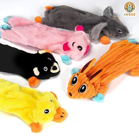 No Stuffing Dog Toys, 5 Pack Dog Squeaky Toys Durable Dog Chew Toy Set for Puppy Small Medium Large Dog in Kuwait