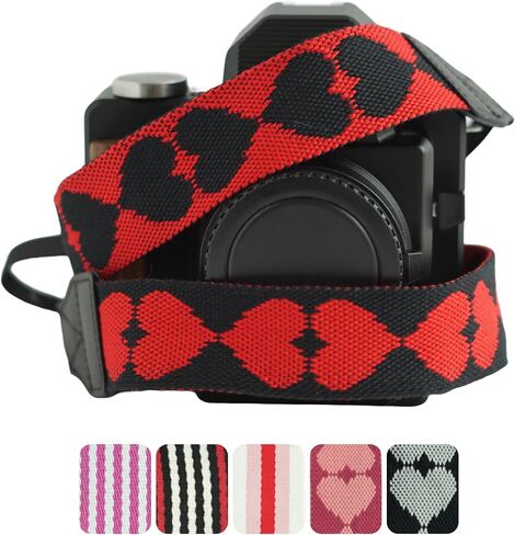 NONS Cute Camera Strap - Adjustable Vintage Quick Release Neck & Shoulder Strap for Fujifilm Instant and DSLR Cameras in Saudi Arabia