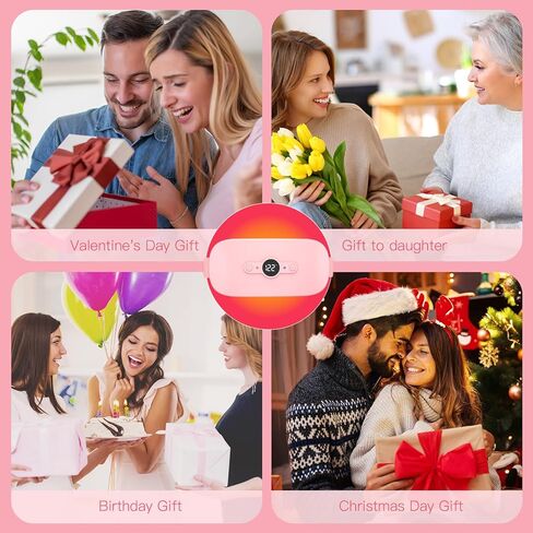 Portable Heating Pad for Period, Cordless Electric Menstrual Heating Pad for Women and Girls Waist Back Belly with 6 Heat Level and 6 Message Modes Pink in Kuwait