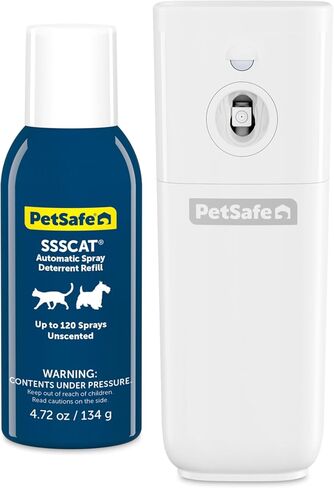 PetSafe SSSCAT رش تلقائي لرادع الحيوانات الأليفة - رادع منشط للحركة رائد عالميًا للقطط والكلاب - رذاذ رادع للقطط لإنشاء مناطق محظورة، وإيقاف خدش الأثاث in Kuwait