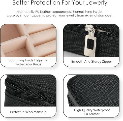 صندوق مجوهرات للسفر من Hoomall، حقيبة مجوهرات صغيرة مخملية خضراء للسفر، منظم مجوهرات مرآة كبيرة جدًا، هدية للفتيات ووصيفات العروس، ملحقات السفر الأساسية لتخزين الخاتم والقلادة والقرط in Kuwait