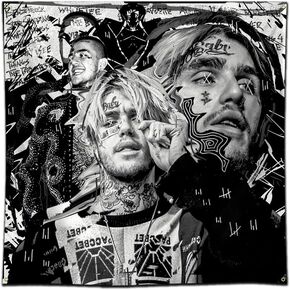 بساط حائط مزخرف بطبعة ثلاثية الابعاد من اربينجر ليل بتصميم علم مغني الراب لتزيين المنزل وغرفة المعيشة وغرفة النوم والسكن الجامعي 4×4 قدم in Kuwait