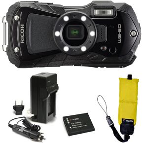 RICOH WG-80 Versatile 2.7" Digital Camera with LCD Monitor | Full HD Movie Recording | 5X Optical Zoom Lens Camera with Waith Rechargeable Power Battery + Charger Combo, Waith Camera Strap Bundle Set in Kuwait