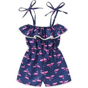 الأصغر سنا شجرة طفل رضيع فتاة صغيرة الأزهار شرابات حزام رومبير بذلة قصيرة Playsuit الصيف وزرة وتتسابق الملابس in Saudi Arabia