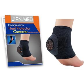 JianiMed Heel Protector - Plantar Fasciitis, Compression Support, Ankle Strains, Sprains, Protection, Daily Use, Taiwan Excellence XXL in Kuwait