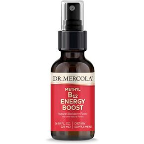 Dr. Mercola Methyl B12 Energy Boost Spray, 0.98 Fl. Oz. (29 mL), 39 Servings, 1,000 mcg Per Serving, Dietary Supplement, Supports Mental Focus, Non-GMO in Saudi Arabia