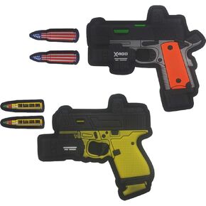 Mini Gun Bullet 3D PVC Tactical Patch, Hook Loop Badges in Kuwait
