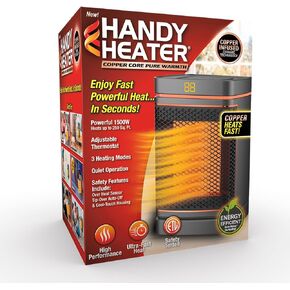 Ontel Handy Heater Copper Core Pure Warmth Ceramic Space Heater (1500 W), Adjustable Thermostat, Portable Heater for the Bedroom, Office, Garage & More, Quiet Small Space Heater in Kuwait