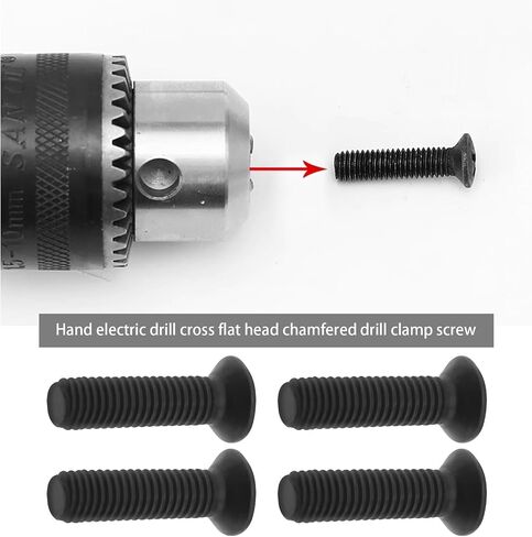 10PCS M5x22mm Drill Bit Chuck Left Hand Fixed Threaded Screw Drill Bit Chuck Handle Adapter Bolt Locking Screw for Electric Drill Black in Kuwait