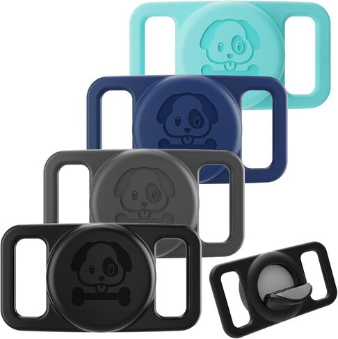 HATALKIN Compatible with AirTag Dog Collar Holder Waterproof Air Tag Holder Silicone Cat Collar in Kuwait