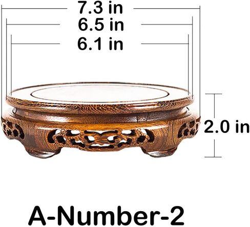 GOLDY&WENDY Chinese Wooden Chicken Wing Wood Display Stand Round Household Vase Base Crafts Antique Collectibles Pedestal in Saudi Arabia