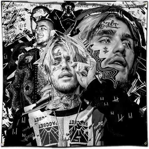 بساط حائط مزخرف بطبعة ثلاثية الابعاد من اربينجر ليل بتصميم علم مغني الراب لتزيين المنزل وغرفة المعيشة وغرفة النوم والسكن الجامعي 4×4 قدم in Kuwait