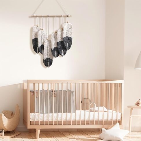 Artilady Macrame نسيج الجدار شنقا - المنسوجة يدويا نسيج بوهو سقوط أوراق الجدار ديكور، شرابات صغيرة الغزل البني الغزل زخرفة معلقة ديكور لغرفة النوم غرفة المعيشة النوم (أوراق البني) in Saudi Arabia