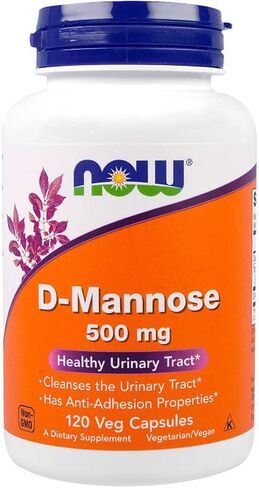 NOW D-Mannose 500 mg,120 Veg Capsules in Saudi Arabia