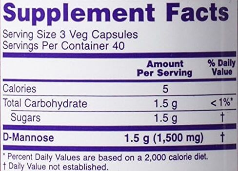 NOW D-Mannose 500 mg,120 Veg Capsules in Saudi Arabia