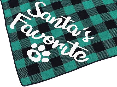 Dog Christmas Scarf 2 Pack, Buffalo Plaid Pet Bandana for Medium Large Dogs in Saudi Arabia