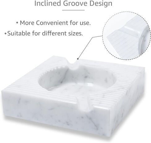 جيمي منفضة سجائر من الرخام الطبيعي للمكتب والمنزل وغرفة المعيشة وخزانة التلفزيون، منفضة سجائر للديكور الحرفي، صينية رماد للرجال والنساء، هدايا عمل in Kuwait