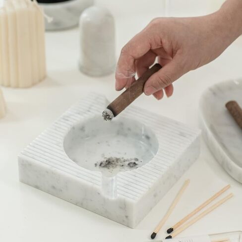 جيمي منفضة سجائر من الرخام الطبيعي للمكتب والمنزل وغرفة المعيشة وخزانة التلفزيون، منفضة سجائر للديكور الحرفي، صينية رماد للرجال والنساء، هدايا عمل in Kuwait