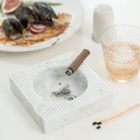 جيمي منفضة سجائر من الرخام الطبيعي للمكتب والمنزل وغرفة المعيشة وخزانة التلفزيون، منفضة سجائر للديكور الحرفي، صينية رماد للرجال والنساء، هدايا عمل in Kuwait