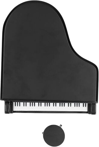 صندوق موسيقى على شكل بيانو، صندوق موسيقى بيانو كبير خشبي أسود مزخرف على شكل بيانو كبير صندوق موسيقى مشجر (أسود) in Kuwait