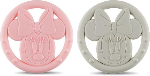 Cudlie Disney Silicone Teether Toy Set for Infants, Food Grade and BPA Free Teethers for Babies 6-12 Months, 2-Pack Teether Toys for Newborns in Saudi Arabia
