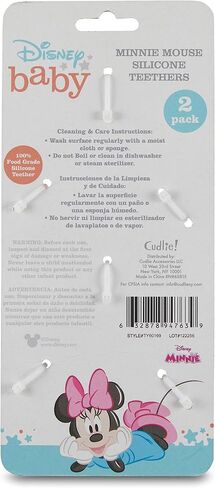 Cudlie Disney Silicone Teether Toy Set for Infants, Food Grade and BPA Free Teethers for Babies 6-12 Months, 2-Pack Teether Toys for Newborns in Saudi Arabia