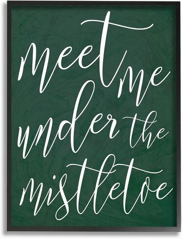 The Stupell Home Décor Collection Meet Me Under the Mistletoe Christmas Stretched Canvas Wall Art in Saudi Arabia