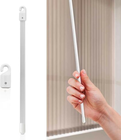 Amazing Drapery Hardware Premium White PVC Vertical Blind Wand with Rubber End Cap, 18-inches, 2 Pack - Ideal for Wand-Controlled Vertical Blinds - Easily Replace Old or Broken Wands in Saudi Arabia