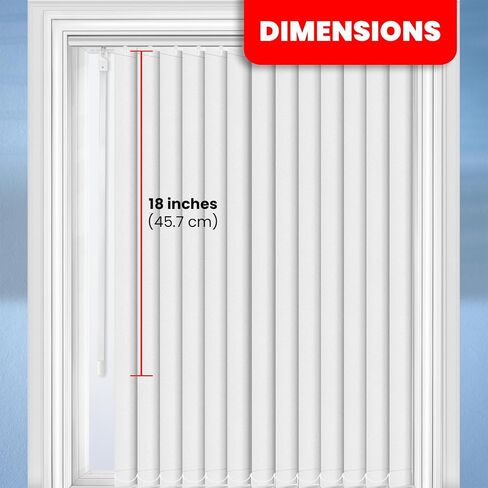 Amazing Drapery Hardware Premium White PVC Vertical Blind Wand with Rubber End Cap, 18-inches, 2 Pack - Ideal for Wand-Controlled Vertical Blinds - Easily Replace Old or Broken Wands in Saudi Arabia