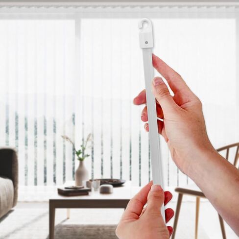 Amazing Drapery Hardware Premium White PVC Vertical Blind Wand with Rubber End Cap, 18-inches, 2 Pack - Ideal for Wand-Controlled Vertical Blinds - Easily Replace Old or Broken Wands in Saudi Arabia