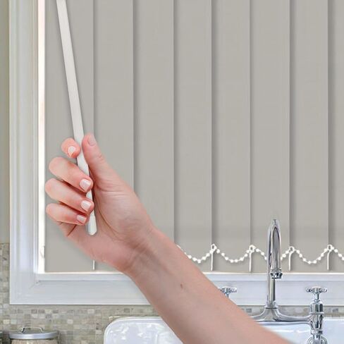 Amazing Drapery Hardware Premium White PVC Vertical Blind Wand with Rubber End Cap, 18-inches, 2 Pack - Ideal for Wand-Controlled Vertical Blinds - Easily Replace Old or Broken Wands in Saudi Arabia