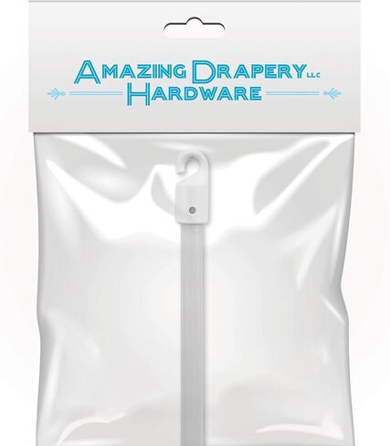 Amazing Drapery Hardware Premium White PVC Vertical Blind Wand with Rubber End Cap, 18-inches, 2 Pack - Ideal for Wand-Controlled Vertical Blinds - Easily Replace Old or Broken Wands in Saudi Arabia
