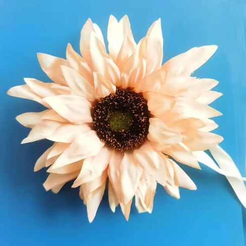 YYC زوج واحد من القماش عباد الشمس المغناطيسي رباط للستائر الزفاف مشبك ستائر حامل ديكور غرفة الفتاة (أزرق) in Kuwait