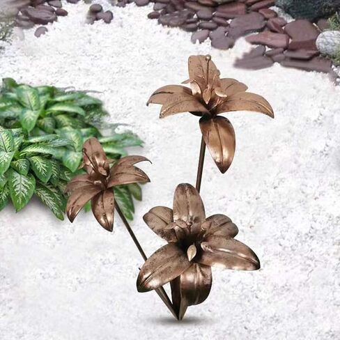 نباتات زنبق صناعية معدنية خفيفة متجولة، نباتات حديثة داخلية وخارجية، هدايا مكتب المنزل، ديكور الحديقة، ديكور الفناء in Kuwait