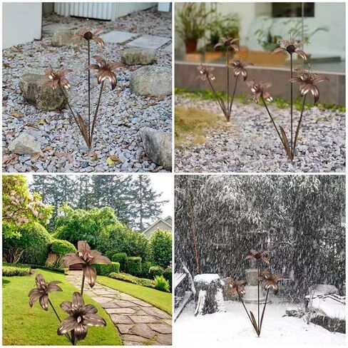 نباتات زنبق صناعية معدنية خفيفة متجولة، نباتات حديثة داخلية وخارجية، هدايا مكتب المنزل، ديكور الحديقة، ديكور الفناء in Kuwait