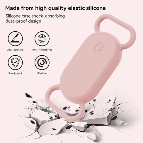 حامل طوق الكلب (عبوتان) لهاتف Galaxy Smarttag2، حافظة سيليكون مقاومة للماء للقطط الأليفة، ملحق غطاء واقٍ مقاوم للفقدان والخدش لهاتف Samsung Galaxy Smart tag2 (أسود) in Kuwait