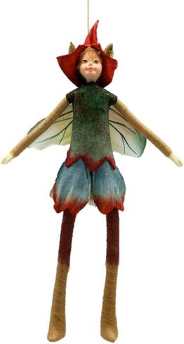 دمية كاميرون إي إل إف قابلة للتجميع مصنوعة يدويًا من تصميم تاسي - أزرق / أحمر مع أجنحة in Kuwait