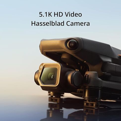DJI Mavic 3 Classic - كاميرا بدون طيار مع كاميرا DJI-RC 4/3 CMOS Hasselblad، فيديو بدقة 5.1K HD، مع بطاقة Micro SD سعة 128 جيجابايت، وقارئ بطاقة USB 3.0، ووسادة هبوط، وحقيبة ظهر مقاومة للماء والمزيد in Kuwait