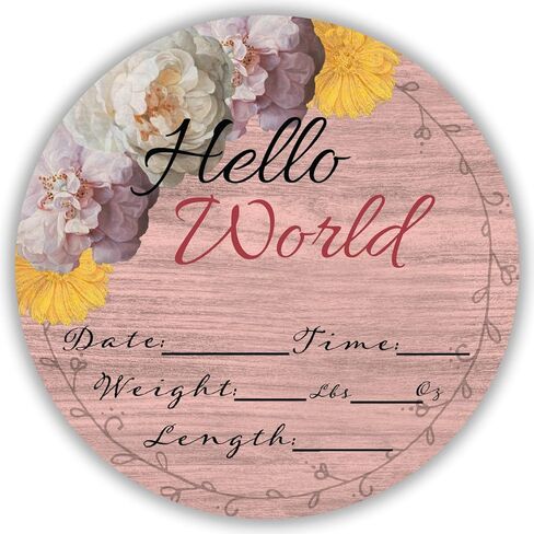 Hello World Newborn Baby Announcement Sign Shower Gift Baby Birth Stats Hospital Photo Props Gender Reveal Girl Boy Neutral Nursery Wall Decor Gifts Baby Book Keepsake (Dinosaurs) in Saudi Arabia