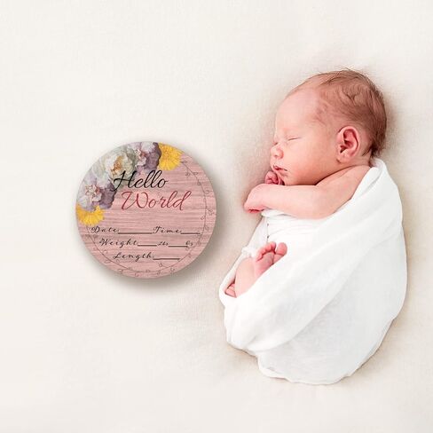 Hello World Newborn Baby Announcement Sign Shower Gift Baby Birth Stats Hospital Photo Props Gender Reveal Girl Boy Neutral Nursery Wall Decor Gifts Baby Book Keepsake (Dinosaurs) in Saudi Arabia