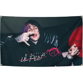 GLoGi Rap Singer Music Poster Lil Singer Peep Tapestry 3X5 Feet Home Decoration Tapestry Bedroom, Living Room, University Dormitory Decoration Available for Indoor and Outdoor Use in Saudi Arabia