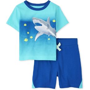 The Children's Place Baby-Boys The Children's Place Baby and Toddler Boys Short Sleeve Fashion Top and Shorts Set coordinatedoutfit in Kuwait