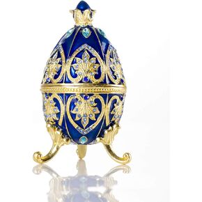صندوق بيض فابرجيه مطلي يدويًا من SEVENBEES، صناديق مجوهرات مفصلية لديكور المنزل in Kuwait