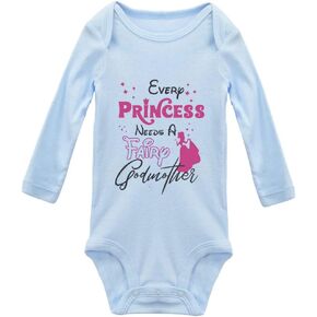 Every Princess Needs A Fairy Godmother Infant Long Sleeve Cotton Bodysuit Romper Jumpsuit in Kuwait