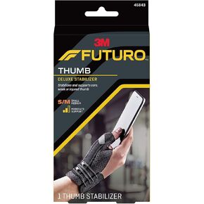 FUTURO Deluxe Thumb Stabilizer, Left or Right Hand, Small/Medium Size, Adjustable, Stabilizes and Supports Sore, Weak or Injured Thumb, Soft and Breathable Materials Enhance Comfort (45843ENR) in Kuwait